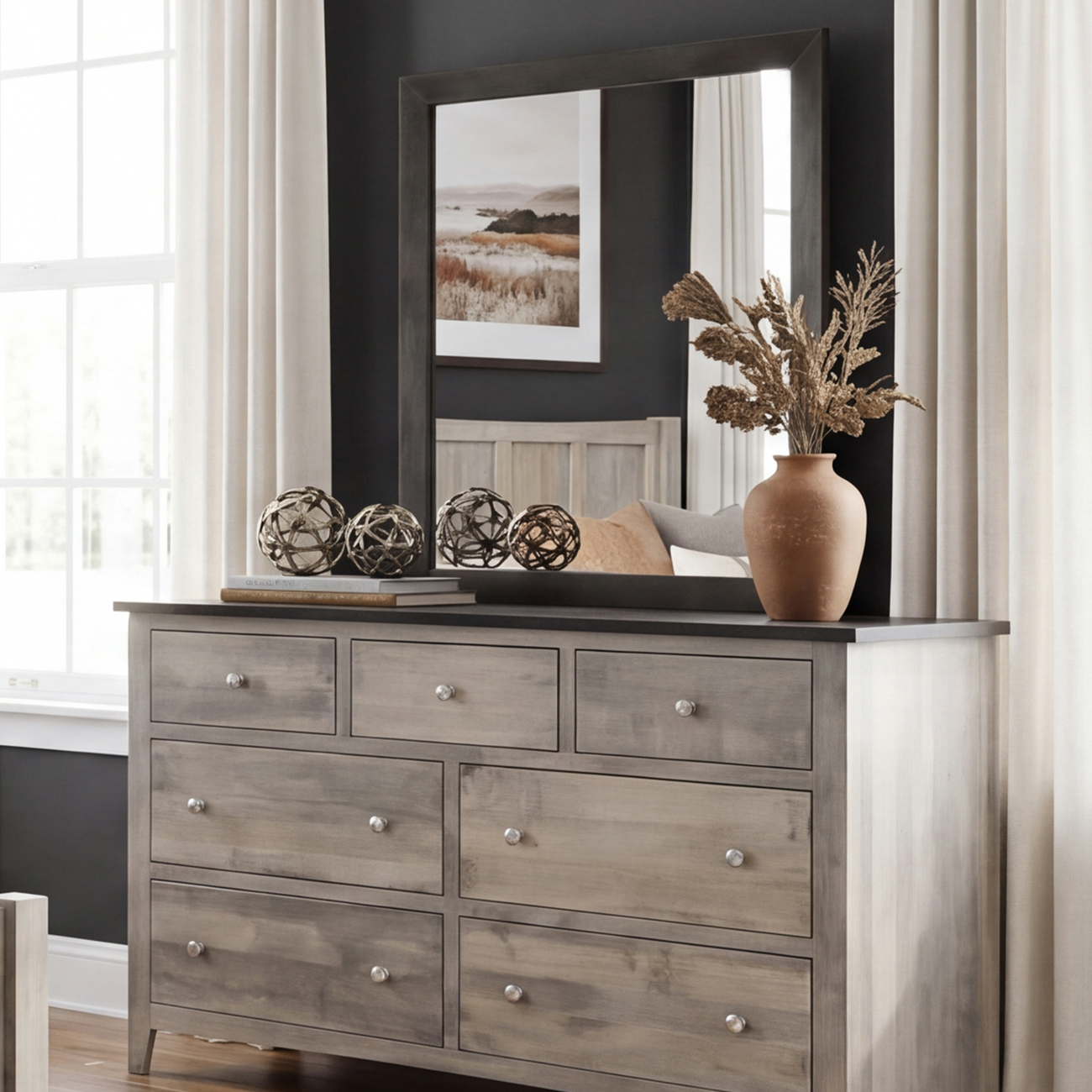 Atwood Dresser #1 ATD08247, with Mirror #4 ATD8304 Detail