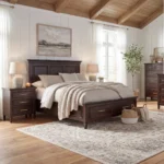 Vineyard Haven King Panel Bed with End Drawers, VDH06173, Maple Wood, 228 Rich Tobacco Stain, Standard Hardware TK3192HB Vineyard Haven Nightstand #4, VDH06244, Maple Wood, 228 Rich Tobacco Stain & Standard Hardware TK3192HB, Vineyard Haven Chest #7, VDH06266, Maple Wood, 228 Rich Tobacco Stain, Standard Hardware TK3190HB & TK3192HB, Vineyard Haven Dresser #2, VDH06248, Maple Wood, 228 Rich Tobacco Stain & Standard Hardware TK3192HB