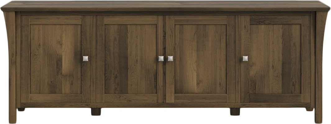 Marco Large Home Entertainment Console, HME2150AL, Maple Wood, 404 Brindle Stain & Standard Hardware H076014-SN image of console