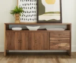Monterey Large Console, MONC32CL, Walnut Wood, 100 Natural Stain & Standard Hardware 478T-MBBG