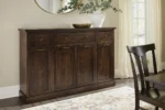 Alexander Sideboard, Rustic Cherry Wood, 228 Rich Tobacco Stain & Standard Hardware, TK1013HB & TK901HB