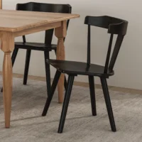 Chair: Saylor, Oak Wood & 402 Mocha Stain, Table: 42x66 Concave, Adele Leg, Oak Wood & 100 Natural Stain
