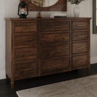 Vineyard Haven Dresser #5, VDH6251, Rustic Cherry Wood, 409 Cocoa Stain & Standard Hardware TK3192HB